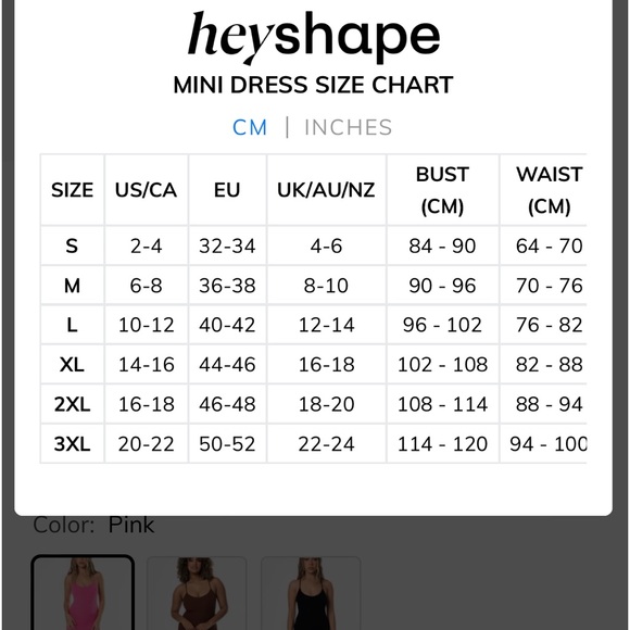 Shapewear Slip Mini Dress Pink - Picture 2 of 3